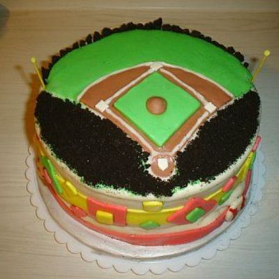 Baseball Field Cake