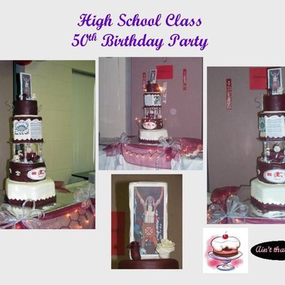 High School Class 50Th Birthday Cake