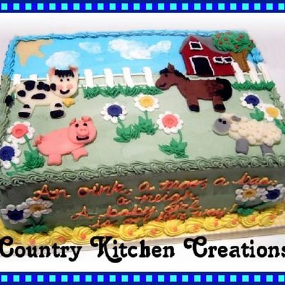 Barnyard Baby Shower Cake