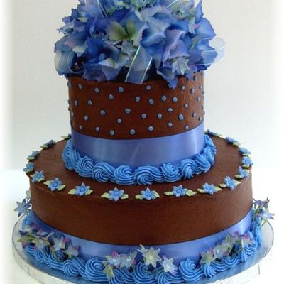 Periwinkle And Chocolate Bridal Shower