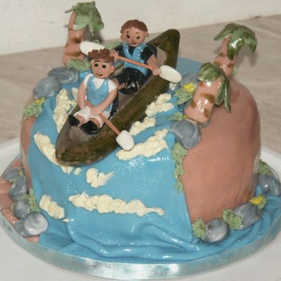 Kayaking Father And Son