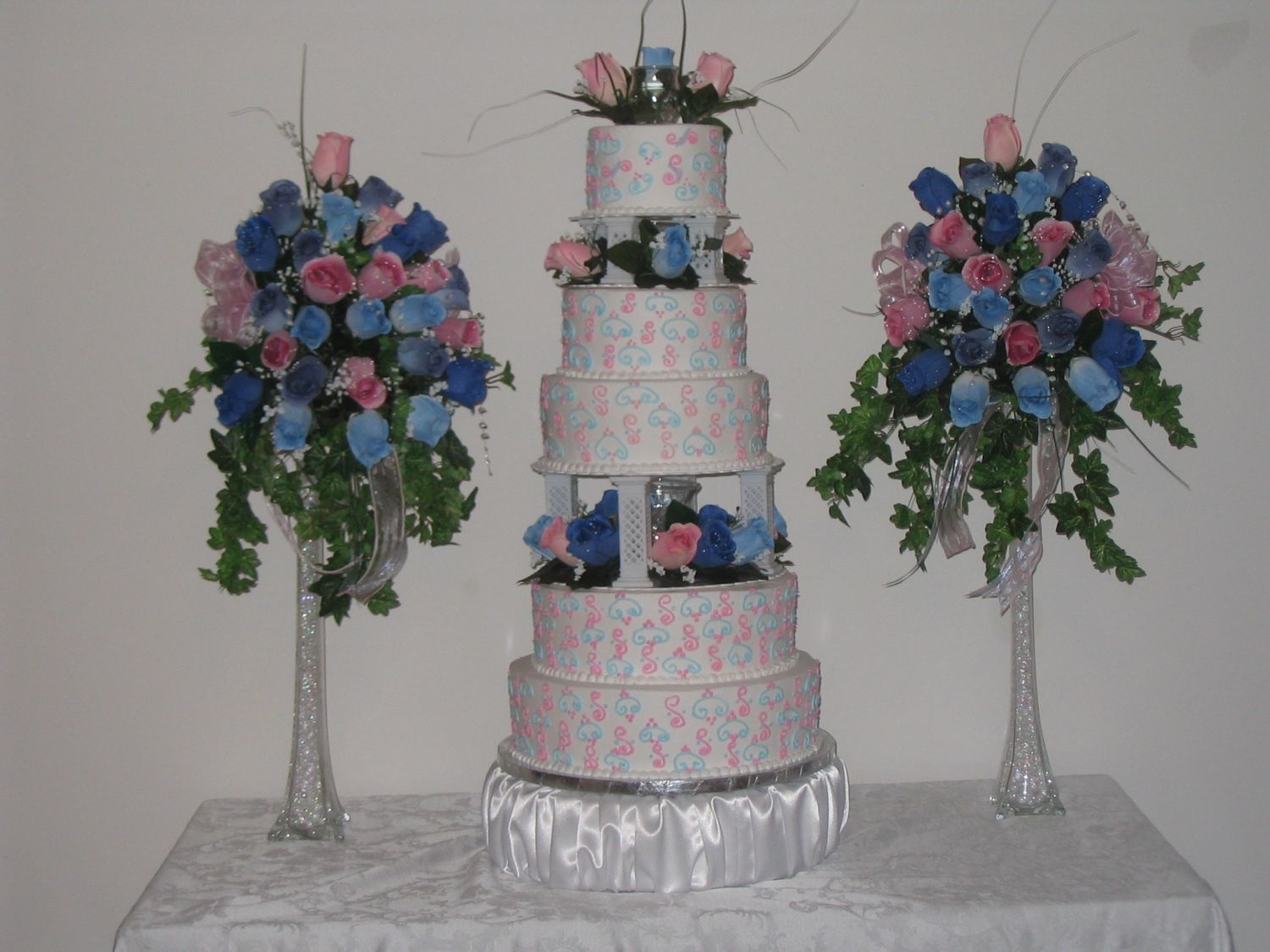 Blue And Pink Scrolls