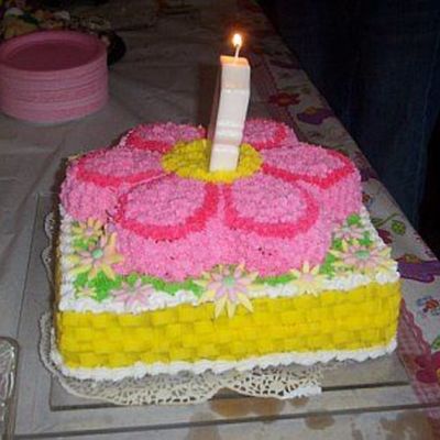 1St Birthday Cake Side