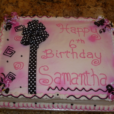 Pink & Black Cake