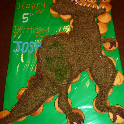 T-Rex Cupcake Cake