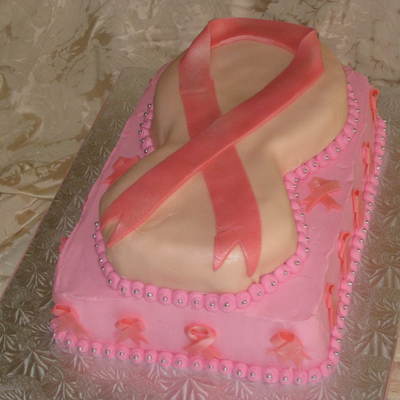 Pink Ribbon Cake