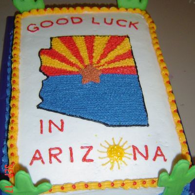 Arizon Map With Flag