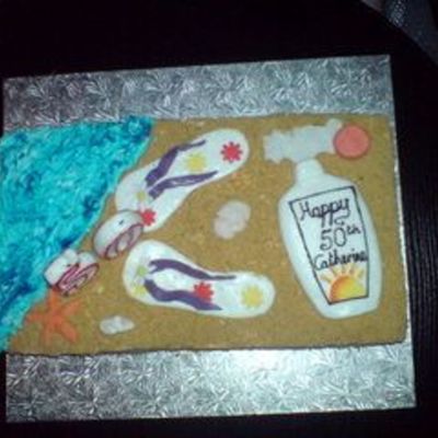 Sun, Sea & Sand Beach Cake