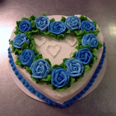 Blue Heart Of Roses