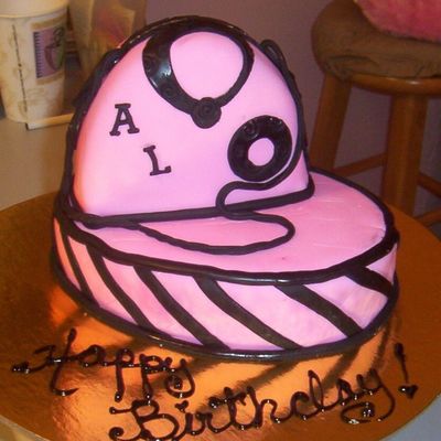 Pink And Black Purse Cake