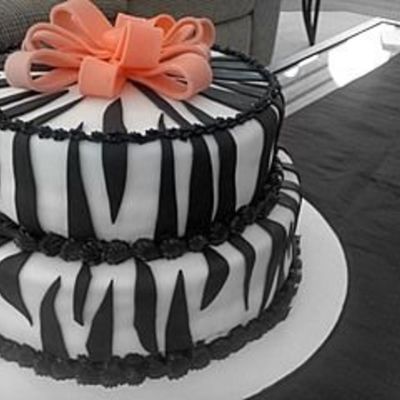 Zebra Birthday Cake