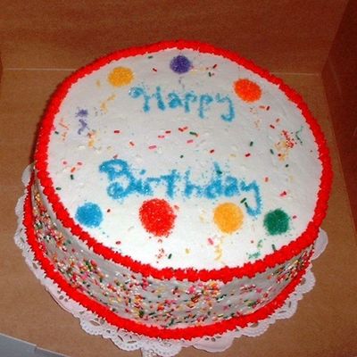 Balloons And Confetti Cake