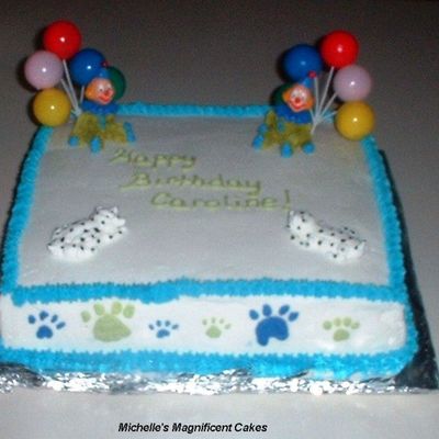 Puppy And Clown Cake