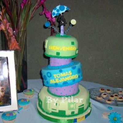 Mod Mom Baby Shower Cake