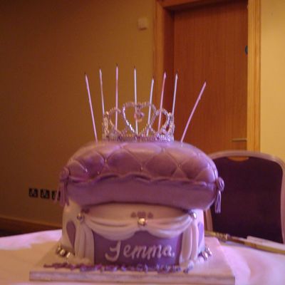 Jemma's Birthday Cake Complete With Tiara & Candles