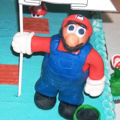 Close Up Of Fondant Mario