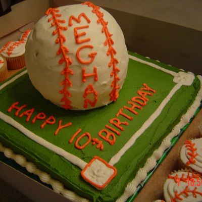 Softball Birthday Cake