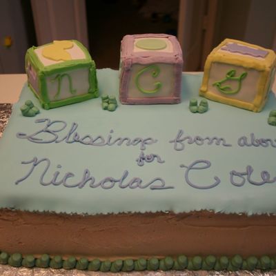 Baby Blocks Shower Cake