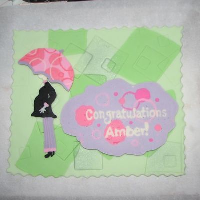 Baby Shower Umbrella Topper To Match Party Ware