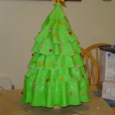 6 Tier Christmas Tree Cake