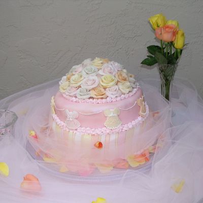 Baby Shower Cake With Roses