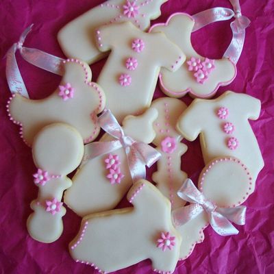 Pretty In Pink Baby Shower Cookies