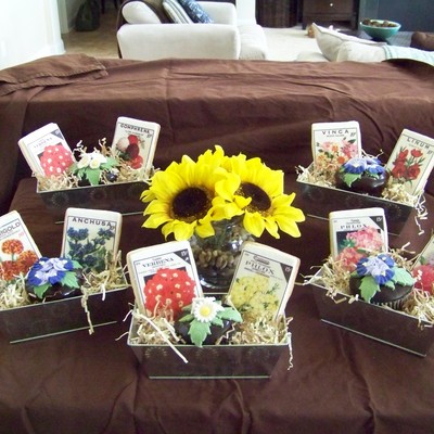 Flower Pot Cupcakes And Seed Packet Cookies
