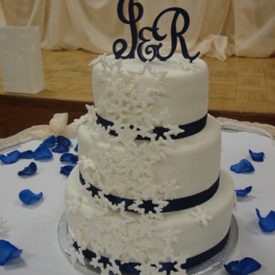 Snowflakes Wedding Cake
