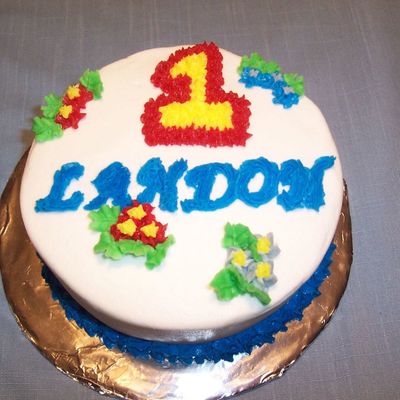 Landon's 1St Year Smash Cake