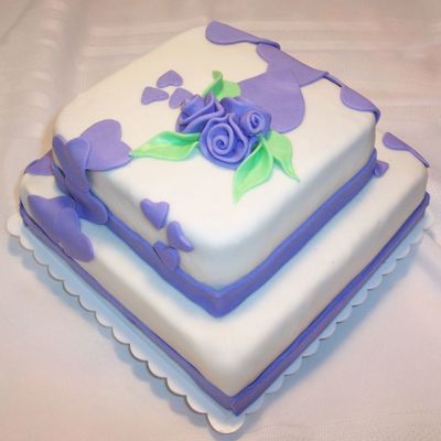 Square Anniversary Cake