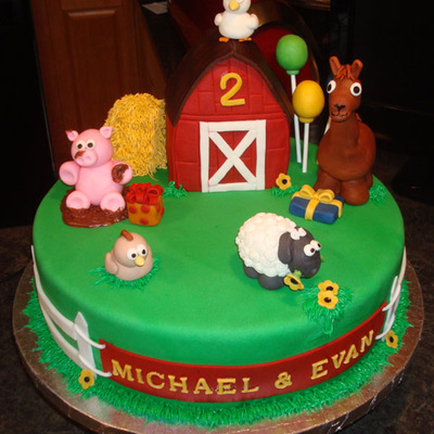 Farm Birthday Cake