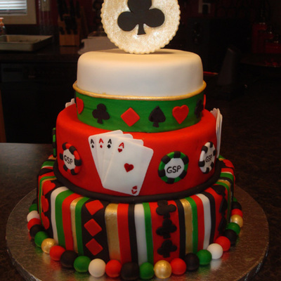 Tiered Poker Cake