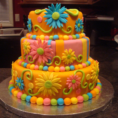 Bright Flower Cake