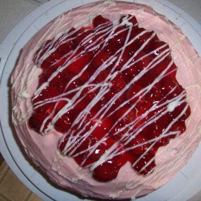 White Chocolate Cherry Cake