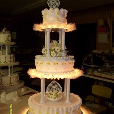 Lighted Wedding Cake