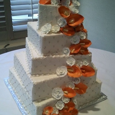 5 Tier Square Wedding Cake