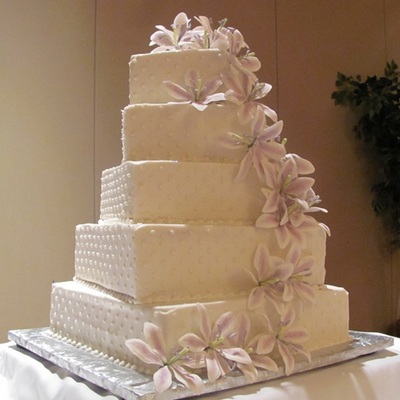5 Tier Square Wedding Cake