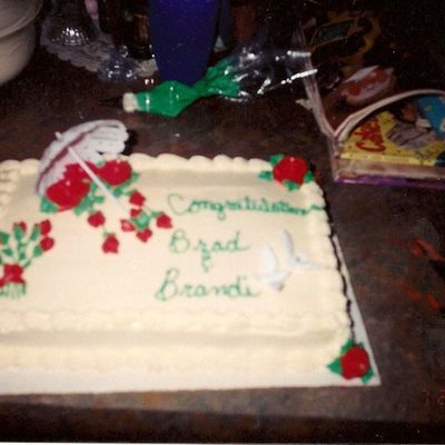 Red & White Wedding Shower Cake