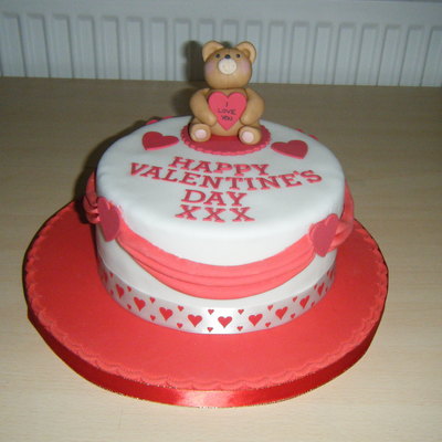 I Love You Teddy Bear Cake