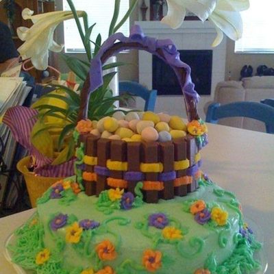 Easter Basket With Kit Kats