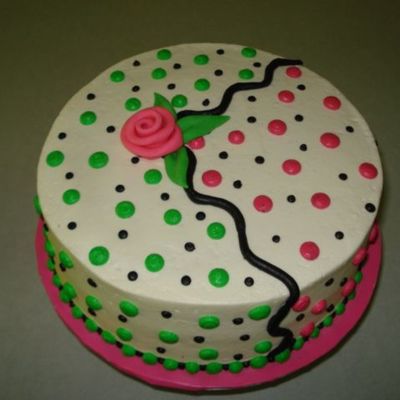 Dotted B-Day Cake