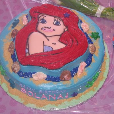 Ariel Birthday Cake