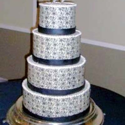 White Chocolate Wrapped Wed Cake