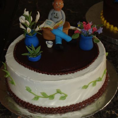 Father's Day Cake W/fondant Topper