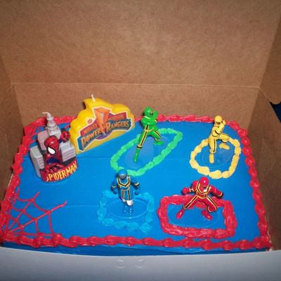 Spiderman/power Ranger Cake?