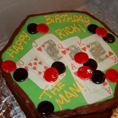 Poker Table Cake