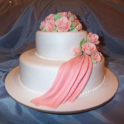Peach Wedding Cake