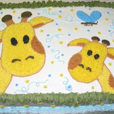 Giraffe Baby Shower Cake