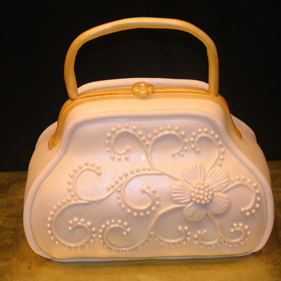 White Purse With Pearls