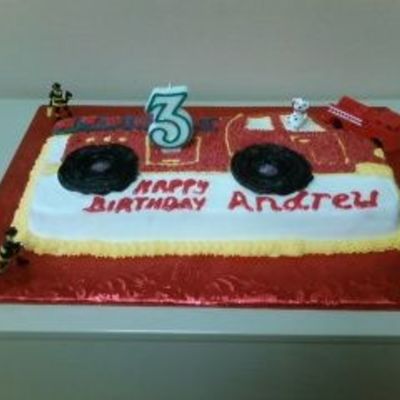 Firetruck Birthday Cake